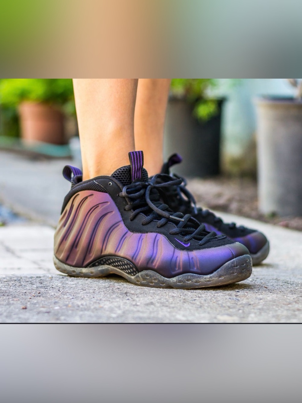 Nike Women’s Iridescent Purple Foamposite Sneakers